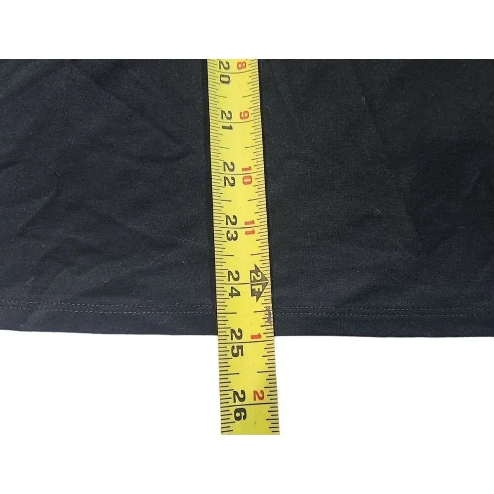 Vince Camuto Black Top With Sheer Slit‎ Short Sleeves Size XS